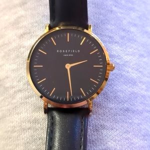 Rosefield black and gold watch